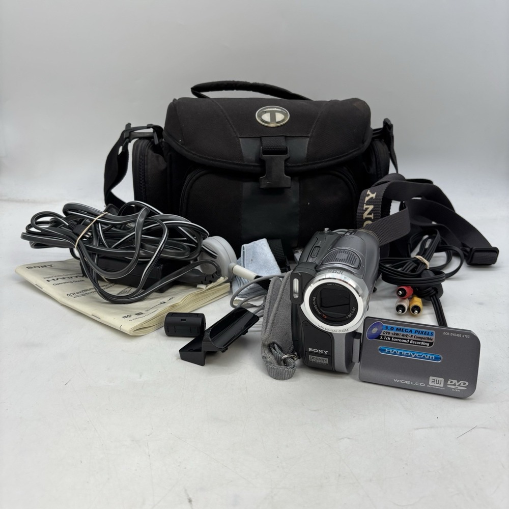Sony DCR-HC90 NTSC Wide LCD Handycam Bundle Untested - Picture 1 of 14